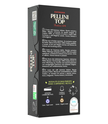 PELLINI TOP Arabica 100% Kapseln - Nespresso Kompatibel  10 St